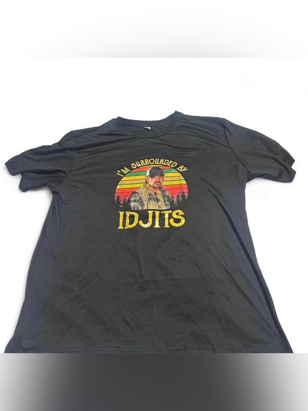 Black Graphic Tee - "I'm Surrounded By Idjits"